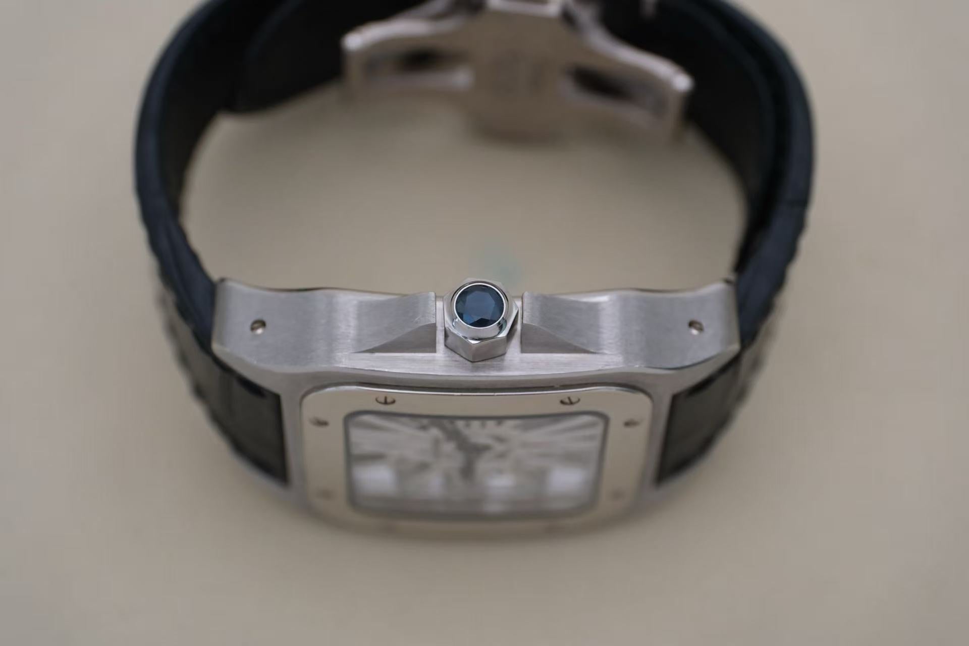 ✦ 卡地亚 Cartier 山度士 W2020018 46.5x54.9毫米 950铂金 镂空 手动机械