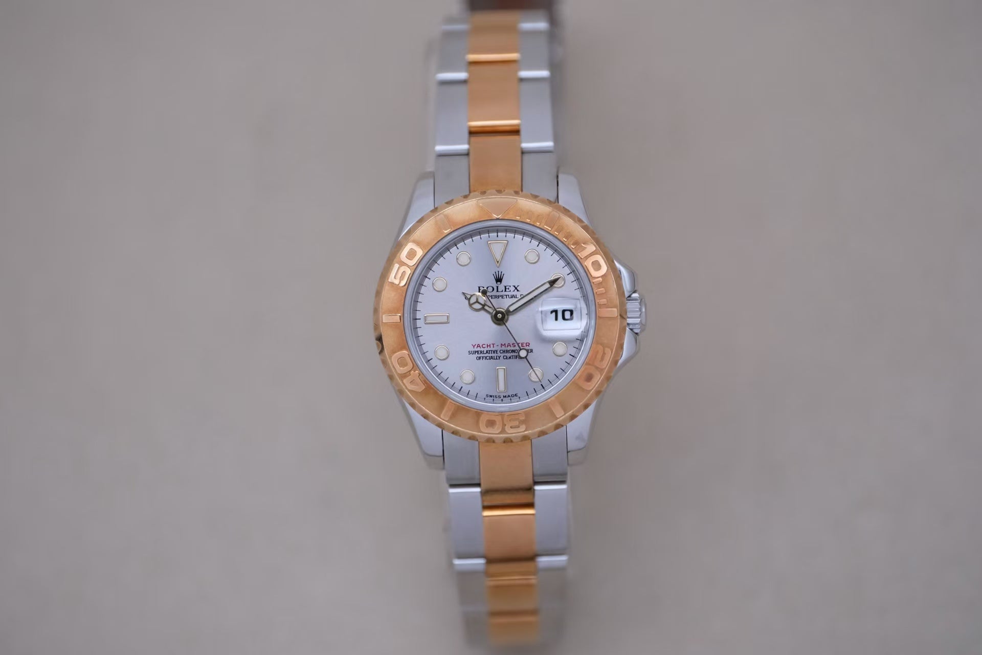 ✦ Rolex Yacht-Master 169623 29mm 18K Gold and Steel Gray Disc Automatic Mechanical