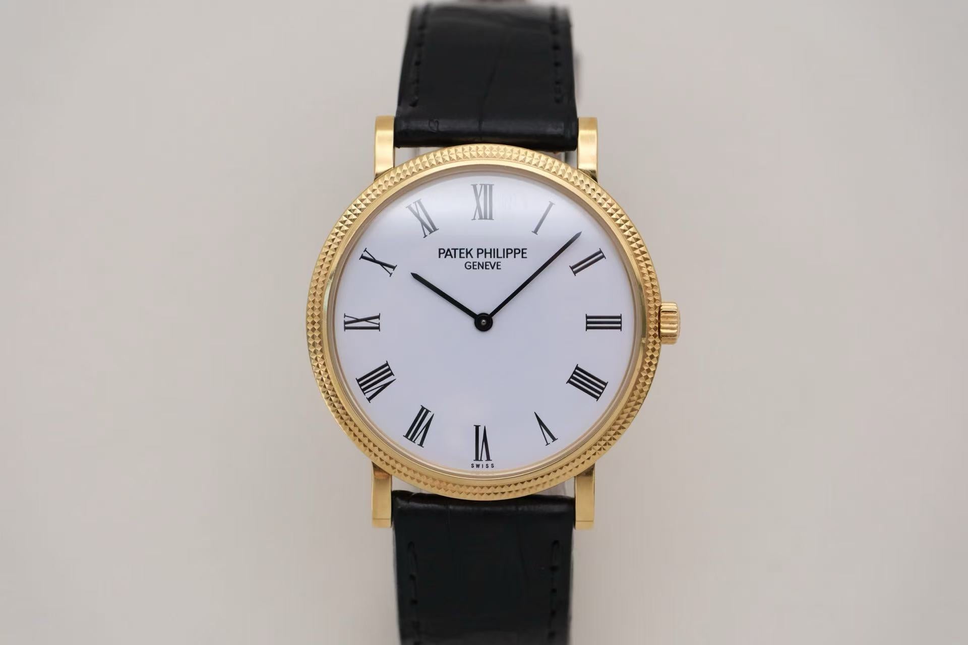 ✦ Patek Philippe Classic Watch 5120J 35mm 18K Gold Clous de Paris Automatic Mechanical Watch