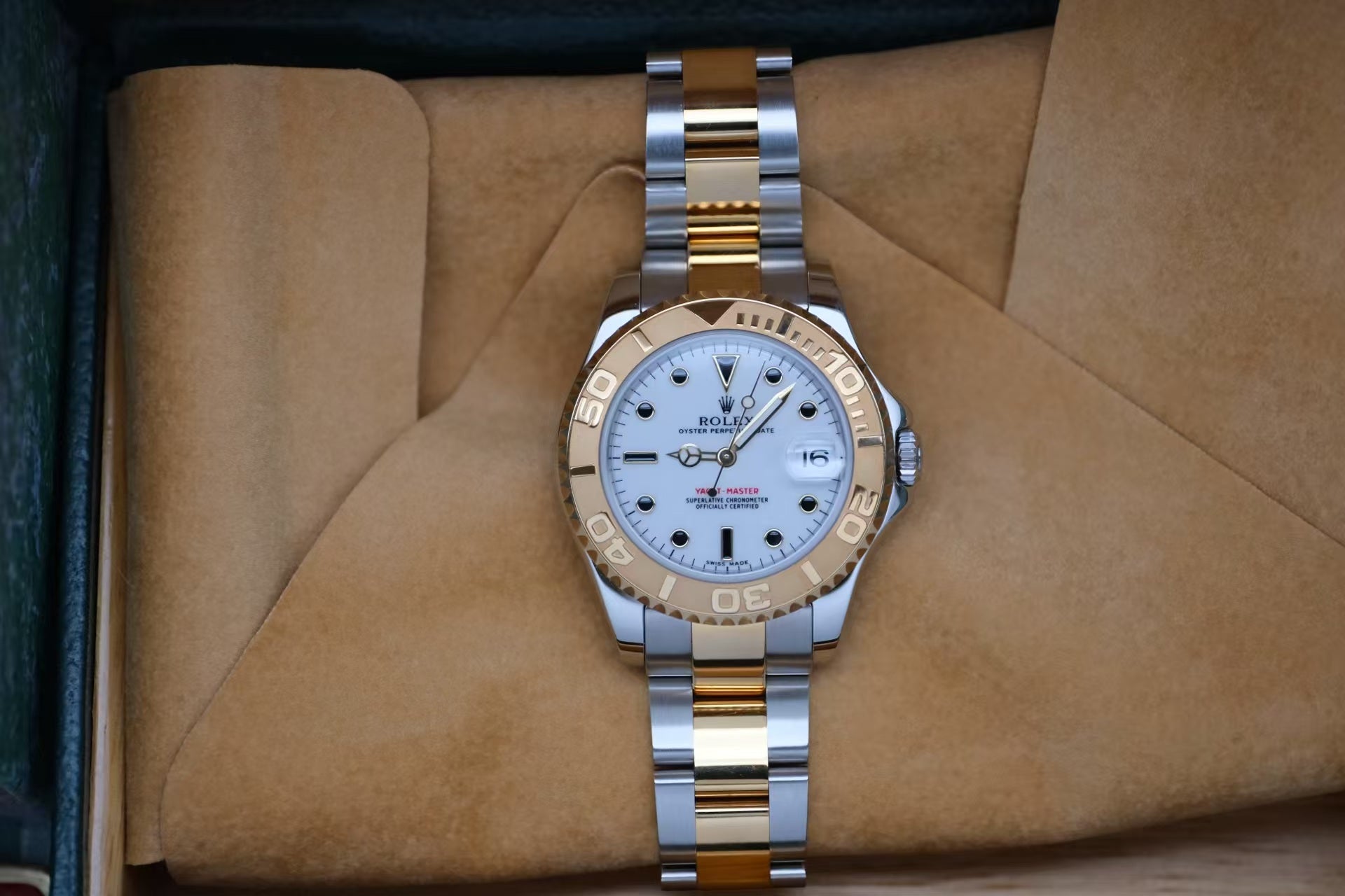 ✦ 劳力士 Rolex 游艇名仕型 168623 35毫米 18K黄金间钢 2000年全套极品