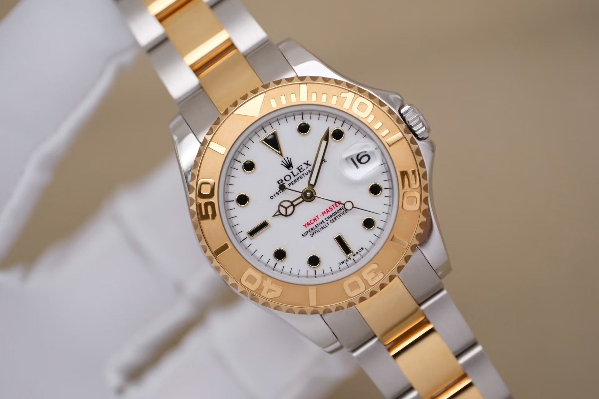 ✦ 劳力士 Rolex 游艇名仕型 168623 35毫米 18K黄金间钢 2000年全套极品