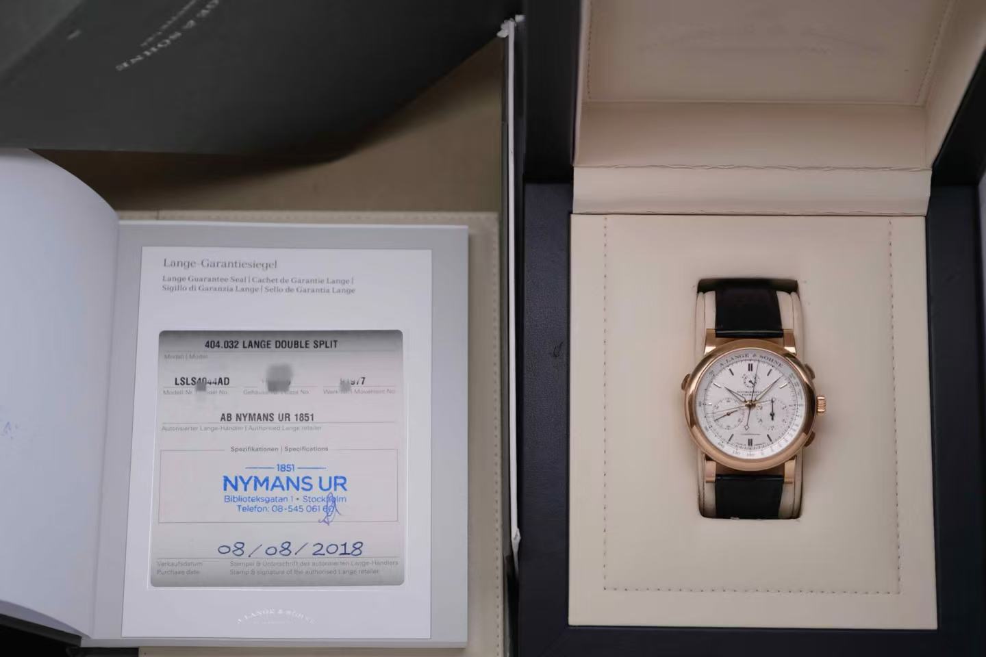 ✦ A. Lange & Söhne SAXONIA 404.032 43mm 18K Rose Gold Split-Seconds Chronograph