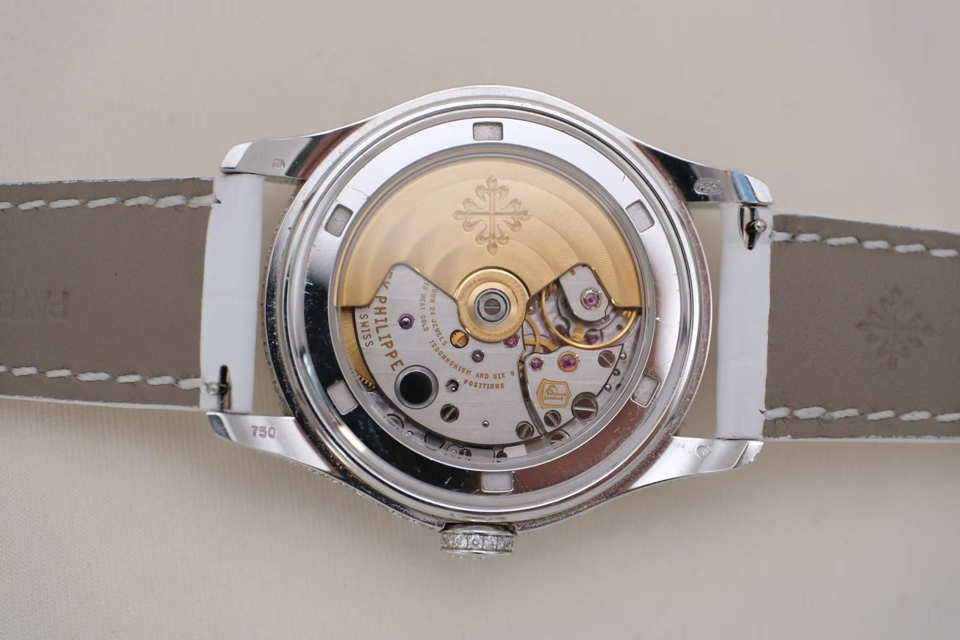 ✦ Patek Philippe Complications Timepiece 4937G 37mm 18K White Gold Annual Calendar with Diamonds