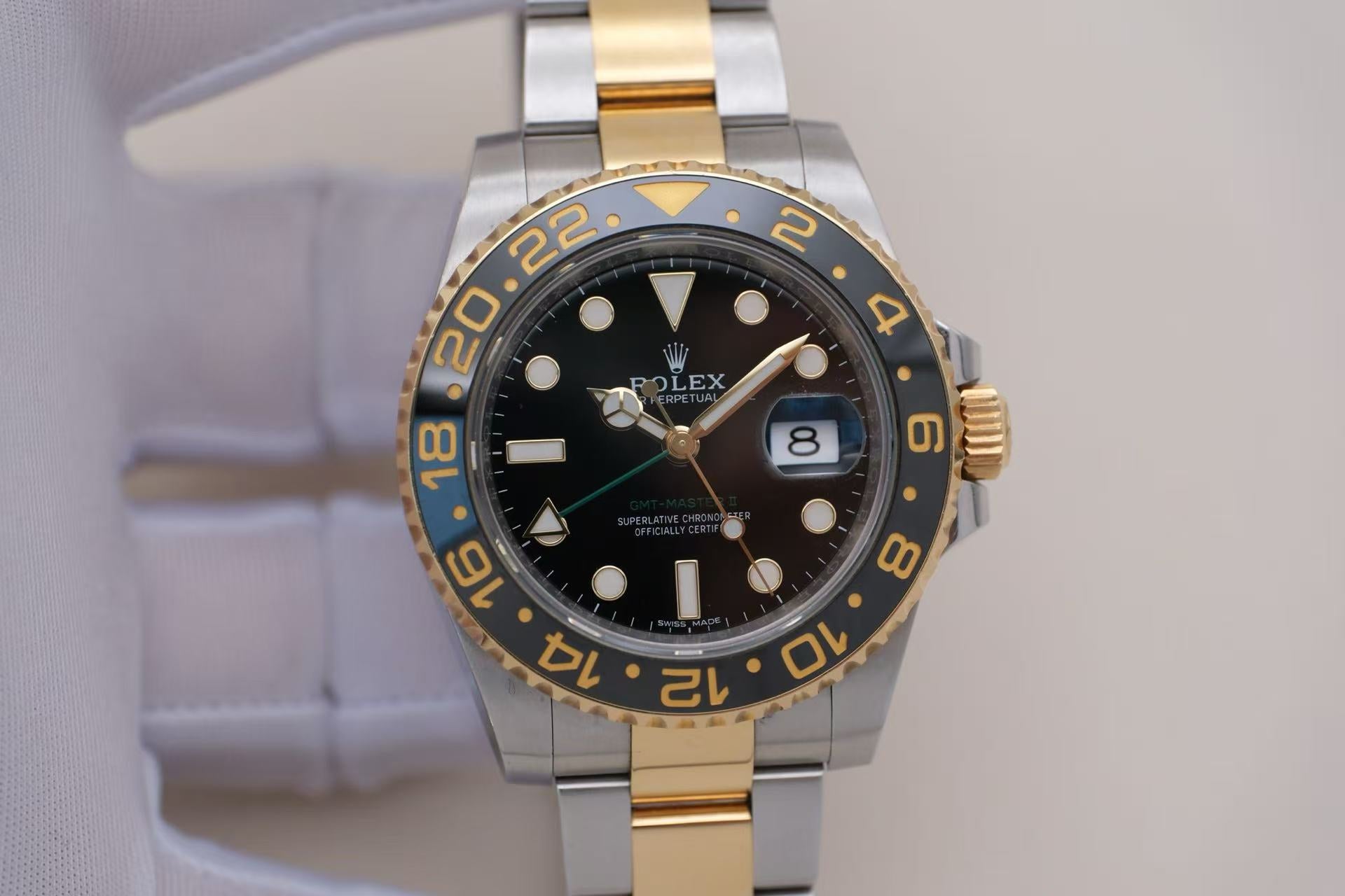 ✦ 劳力士 Rolex 格林尼治型 II 116713LN 40毫米 18K黄金间钢 小绿针 自动机械