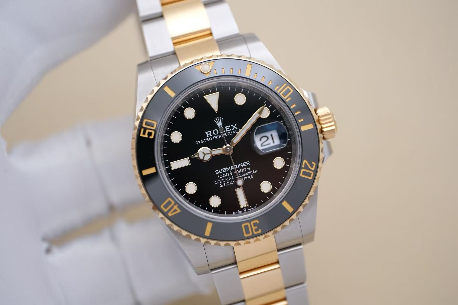 ✦ 劳力士 Rolex 潜航者型 126613LN 41毫米 18K黄金间钢 三代黑水鬼 自动机械