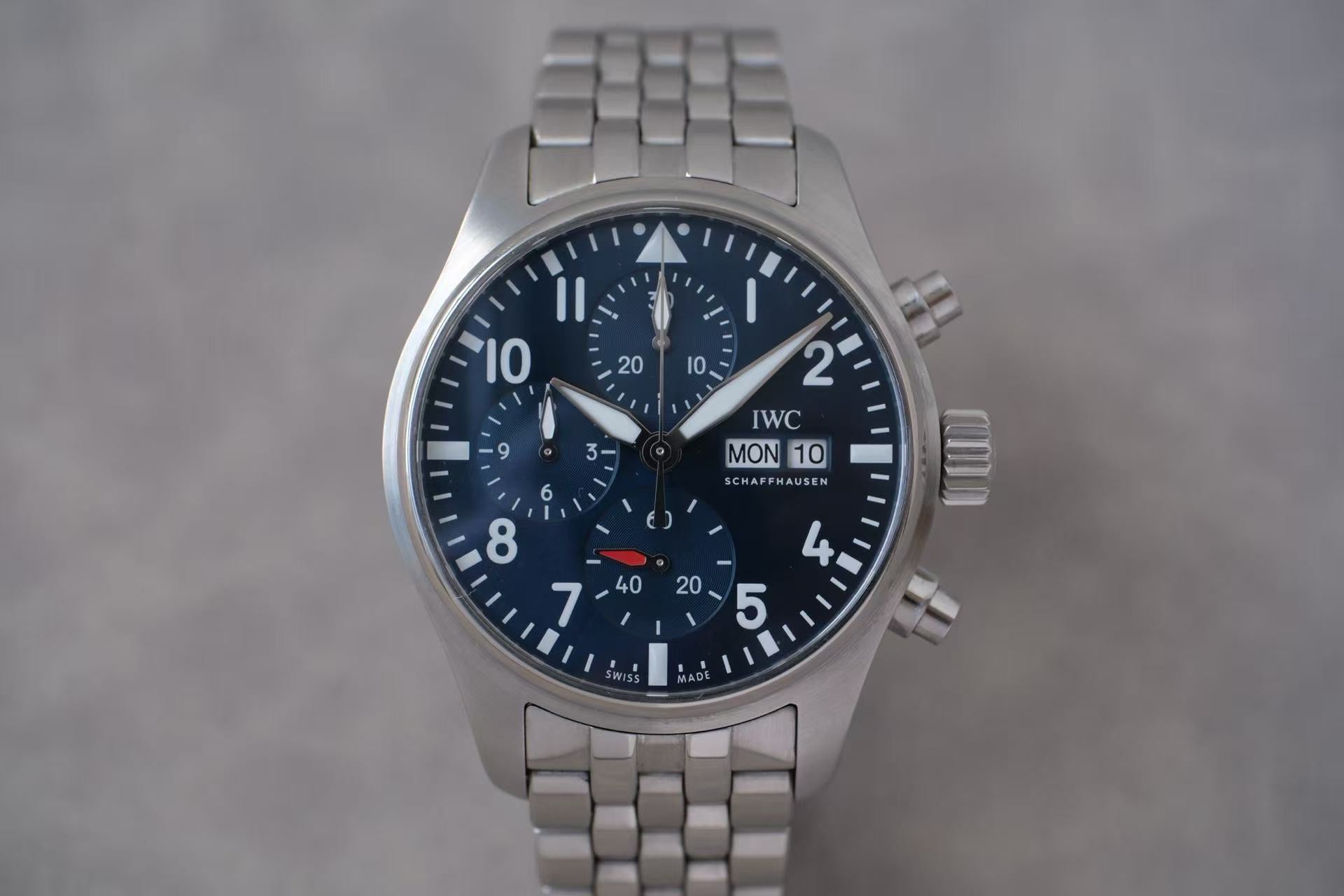 IWC Pilot's Watch Chronograph 41mm IW388102 Blue Dial Stainless Steel Automatic