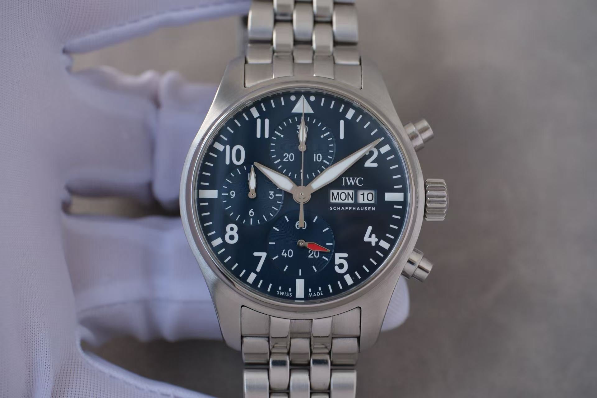 IWC Pilot's Watch Chronograph 41mm IW388102 Blue Dial Stainless Steel Automatic