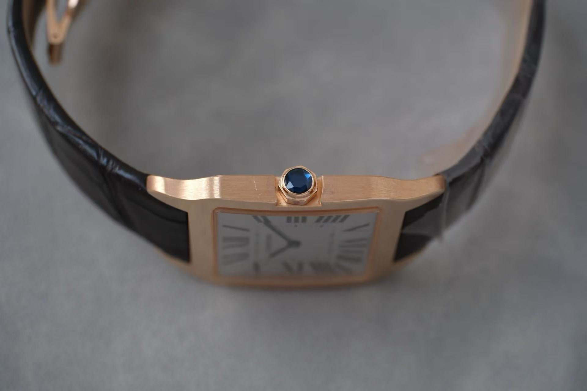 卡地亚 Cartier 山度士系列 W2006951 18K玫瑰金 44.6x34.6毫米 手动机械 库存单表