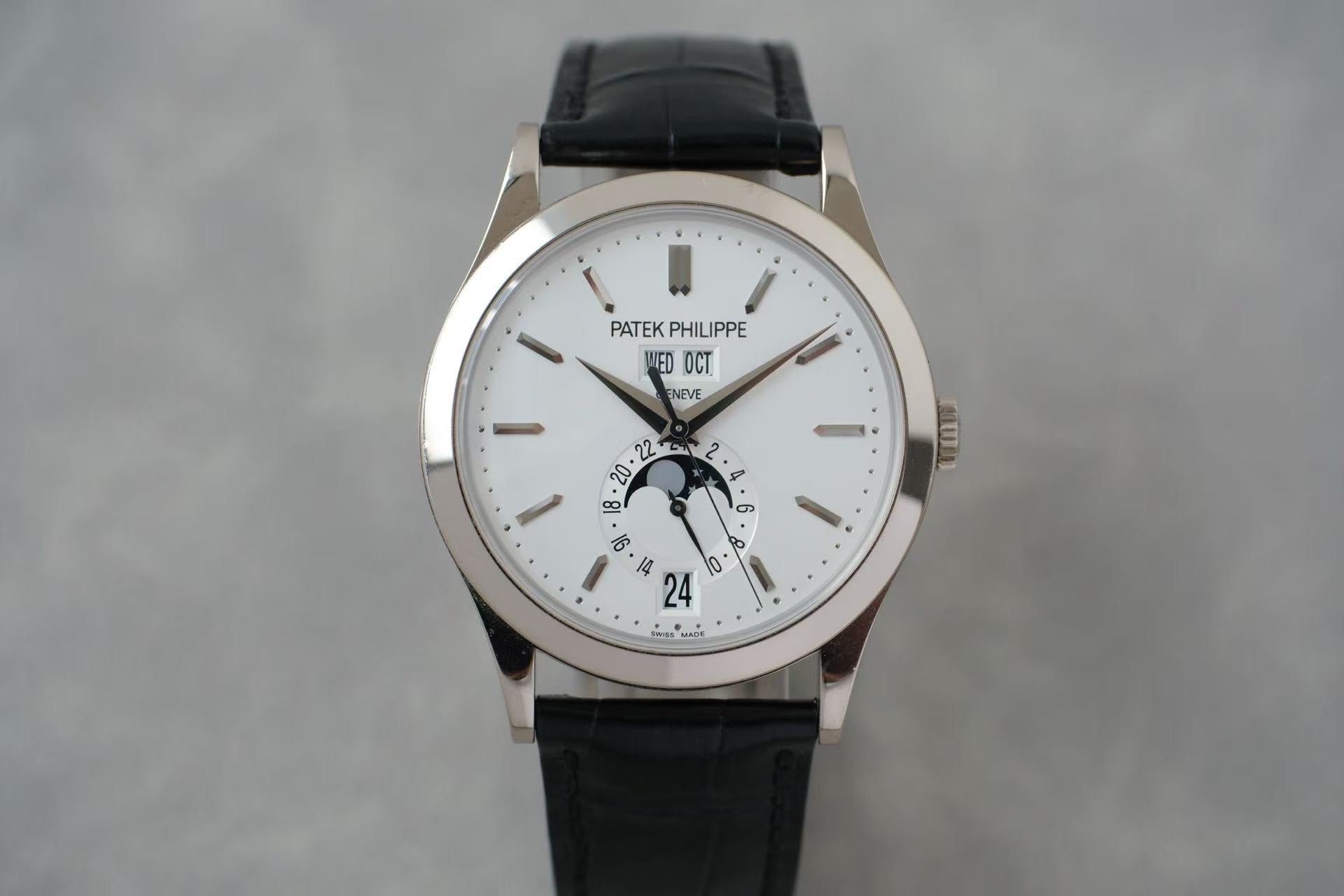 Patek Philippe Complications 5396G-011 18K White Gold Annual Calendar Moon Phase Automatic Mechanical Original Exquisite Watch