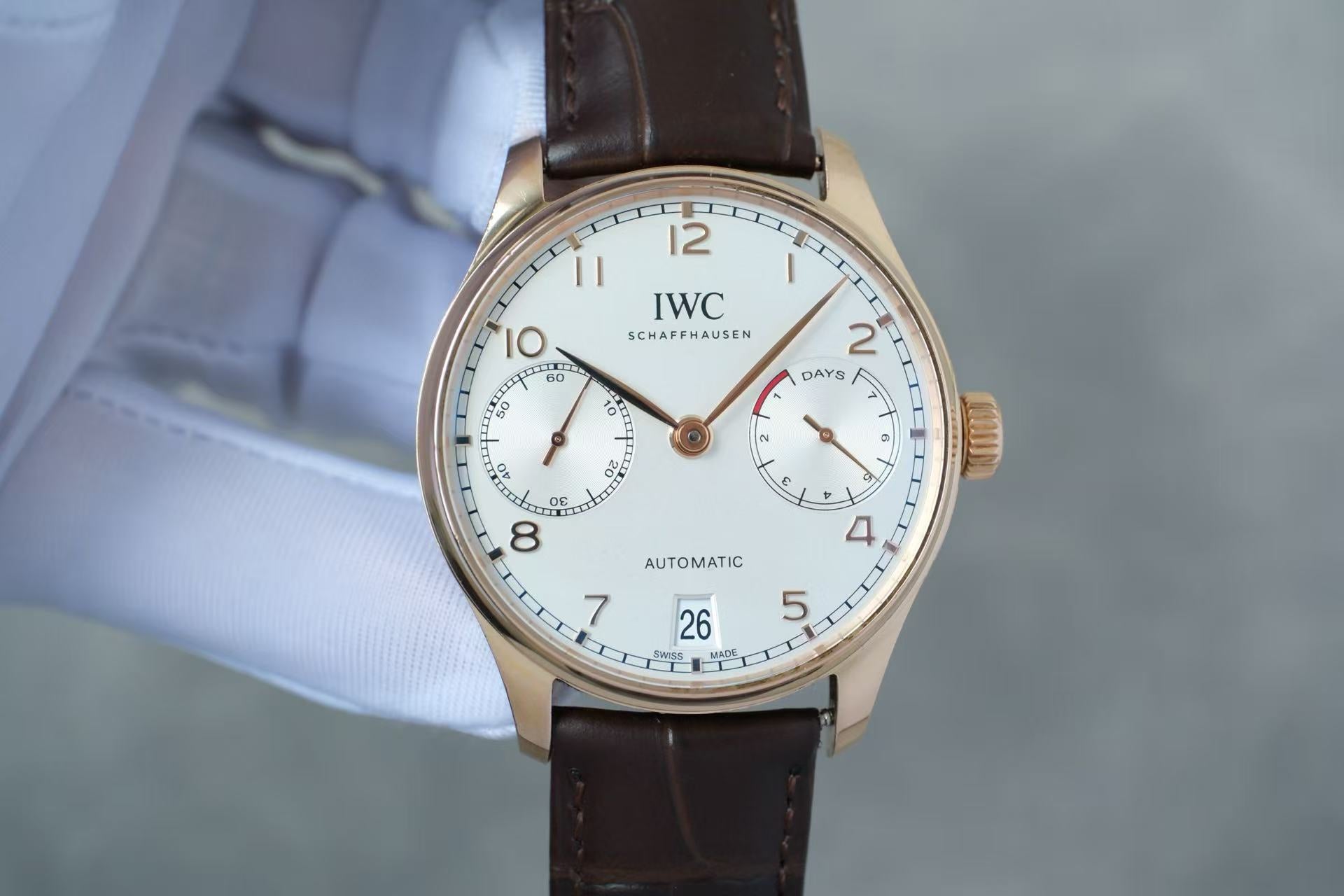 ✦ 万国 IWC 葡萄牙系列 葡七 IW500701 42.3毫米 18K玫瑰金 2021年大全套带票