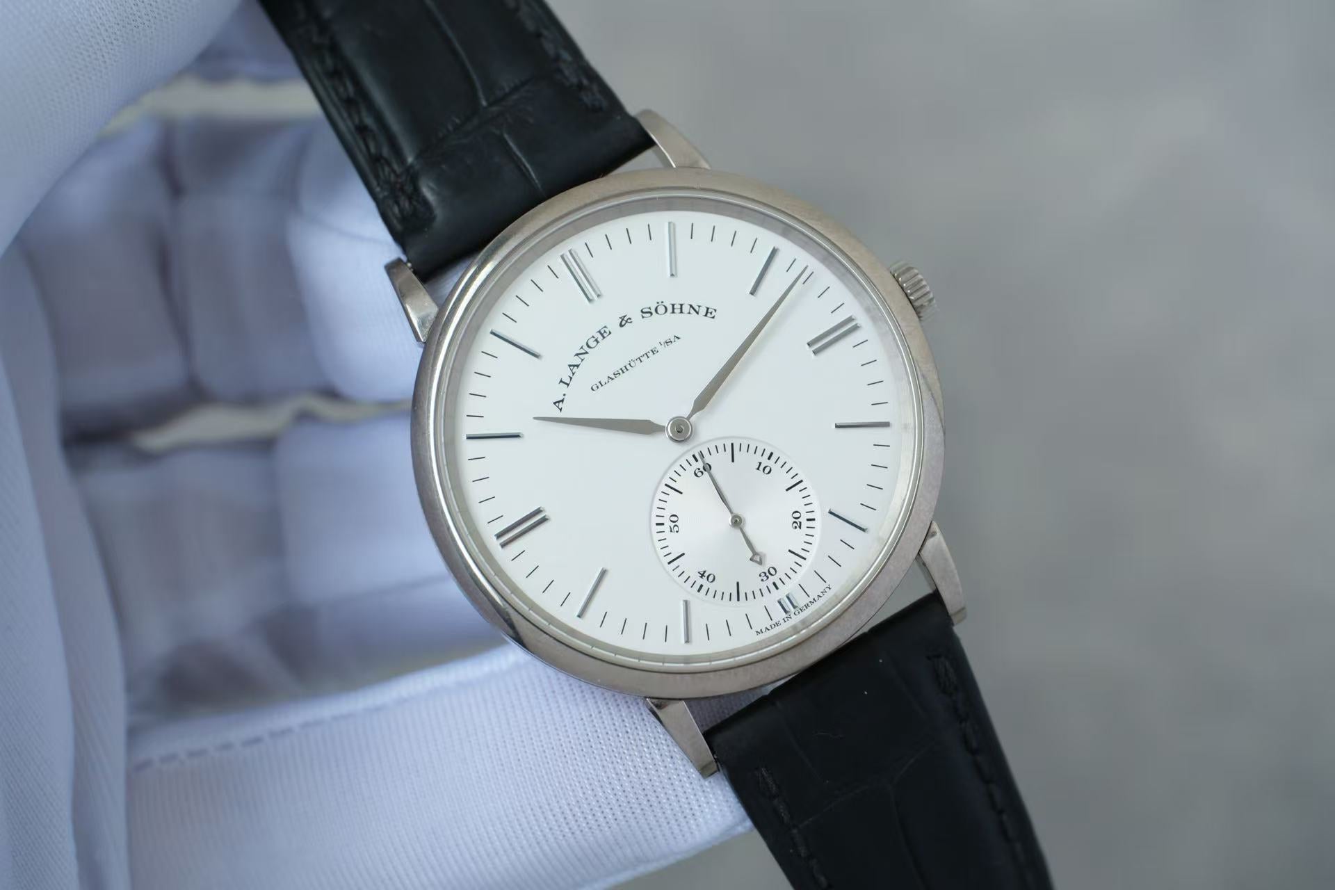 ✦ 朗格 A. Lange & Söhne 萨克森系列 380.027 38.5毫米 18K白金 自动机械
