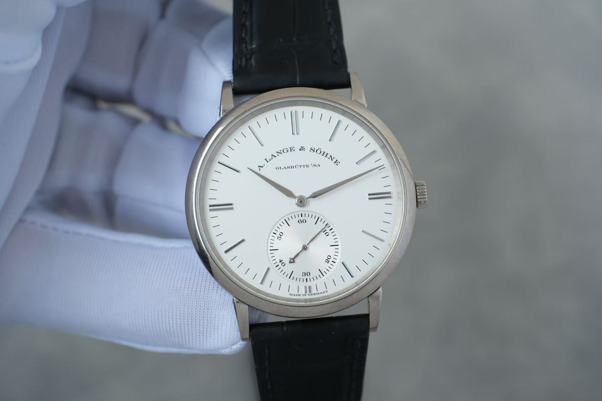 ✦ 朗格 A. Lange & Söhne 萨克森系列 380.027 38.5毫米 18K白金 自动机械