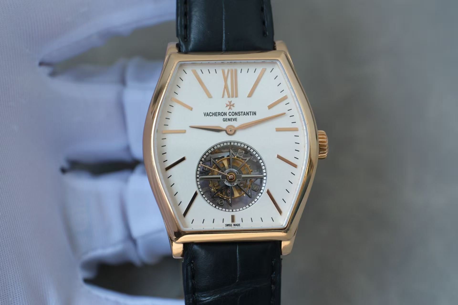 ✦ Vacheron Constantin Malte 30130/000R-9754 18K Pink Gold Tourbillon Watch