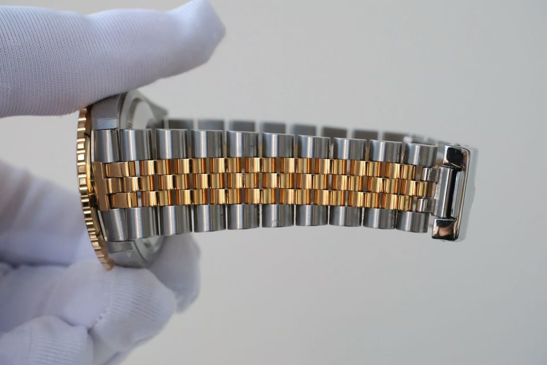 ✦ 劳力士 Rolex 日志型 "爬山虎" 16263 间金 香槟盘 36mm K字头 库存未使用全套 (带膜)