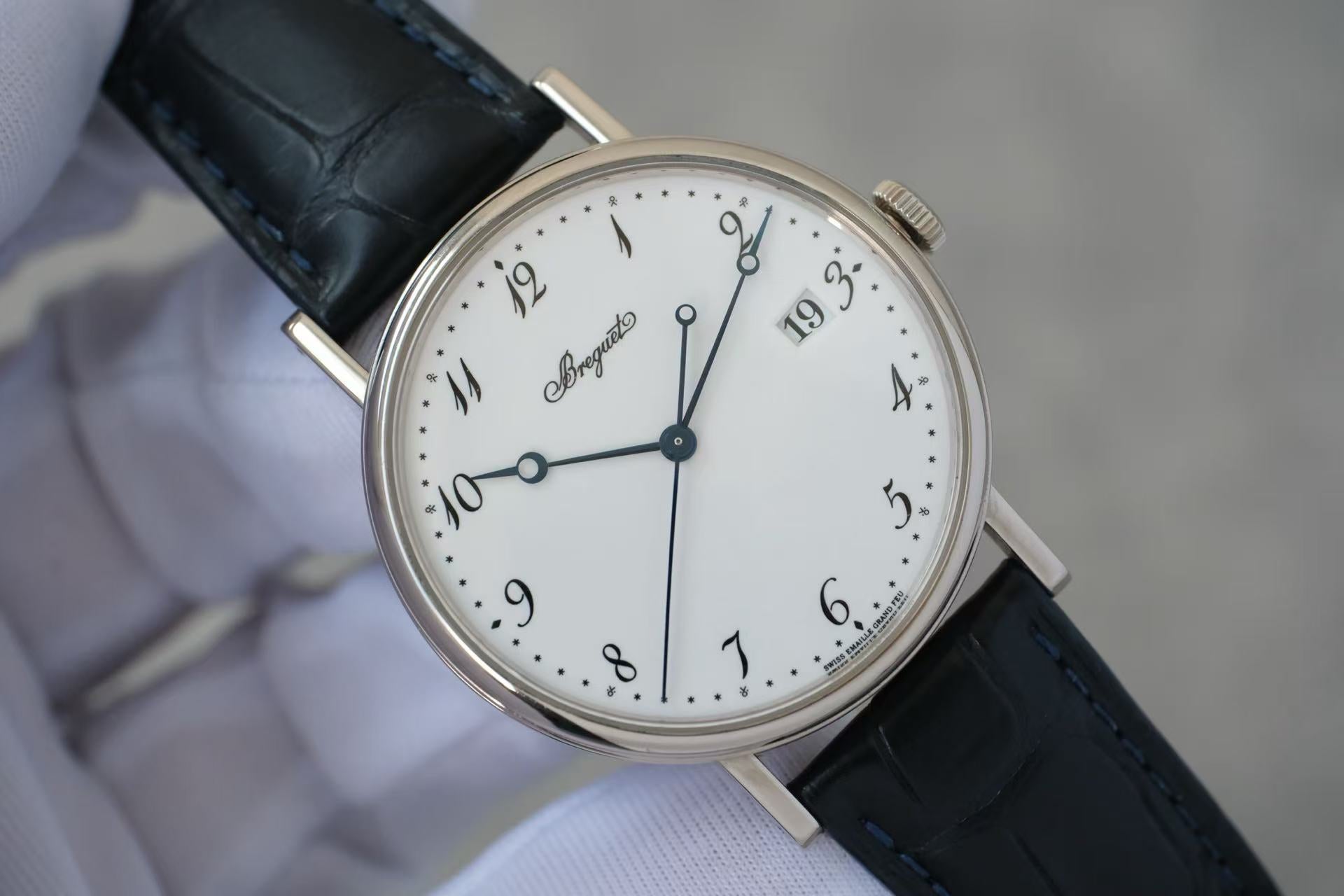 ✦ 宝玑 Breguet 经典系列 Classique 5177BB 大明火珐琅盘 18K白金 38mm 2016年全套带票