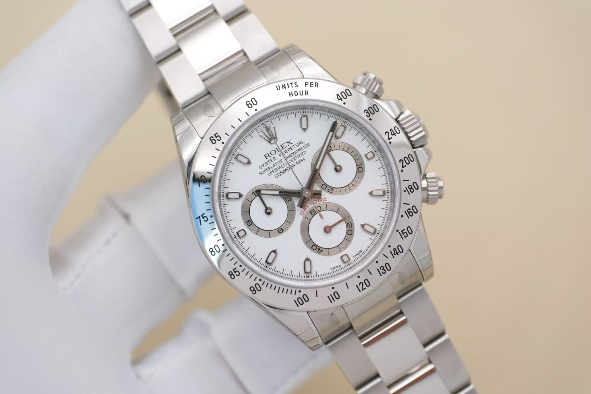 ✦ Rolex Daytona 116520 White Dial 2011 Full Stickers Unused Pristine Condition