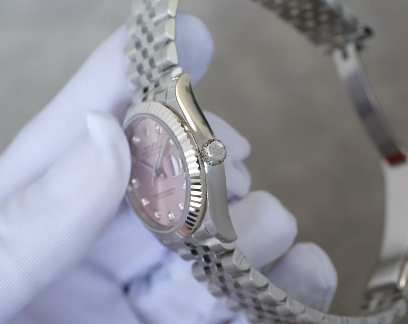 ✦ 劳力士 Rolex 日志型 278274 粉盘镶钻 31毫米 2026年1月未使用全套