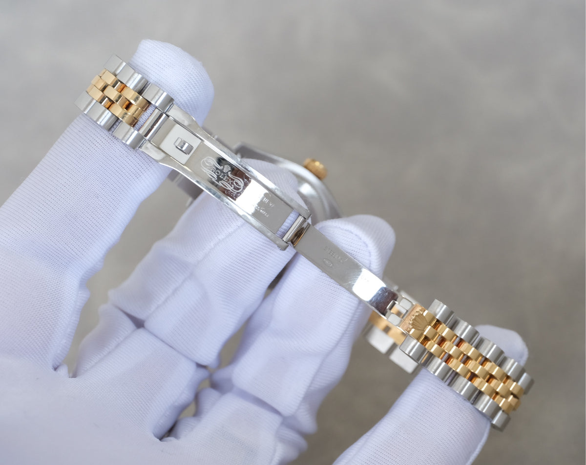 Rolex 劳力士 / 女装日志型 179173-63133NGR 白贝母红宝刻度，表经26mm， 单表好价