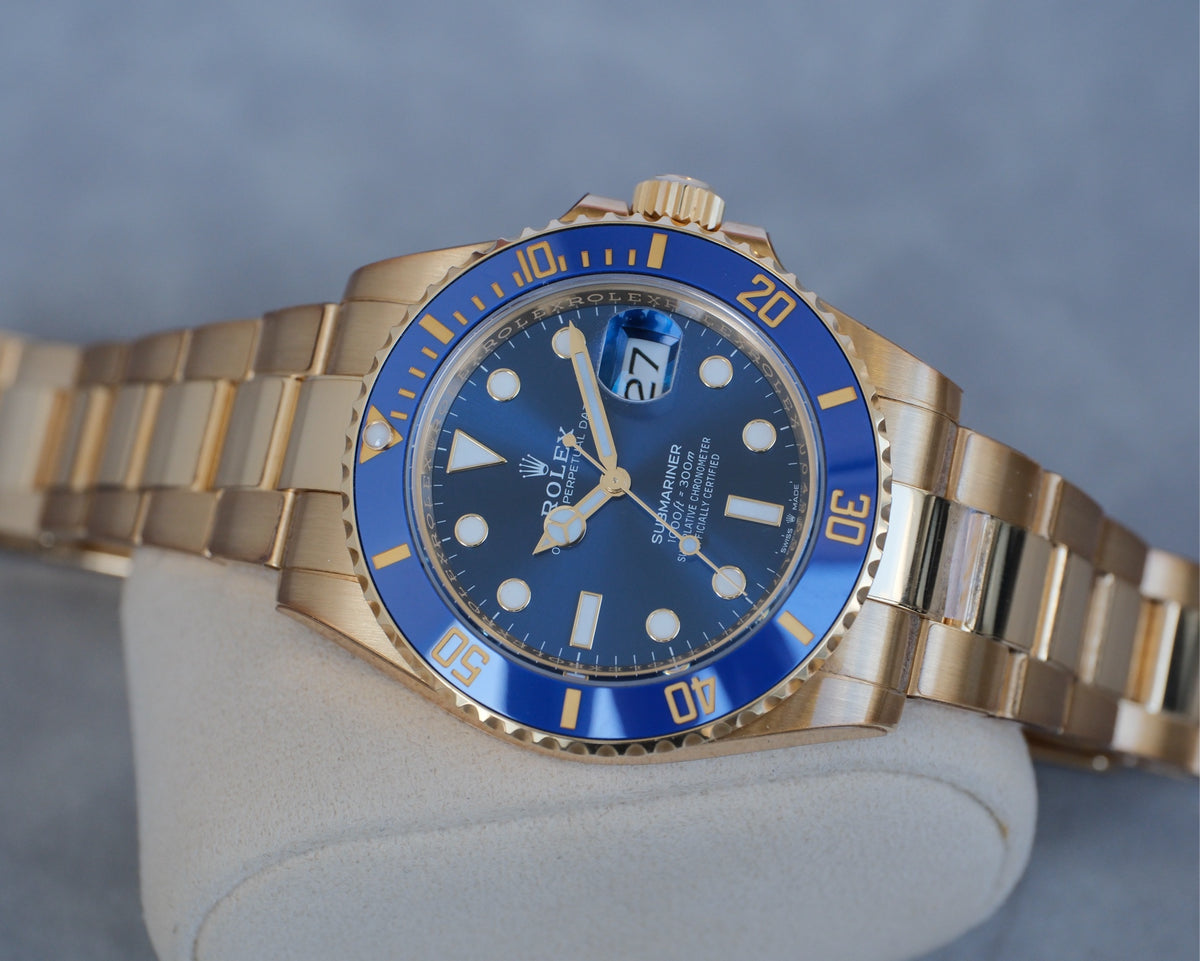 Rolex 劳力士 / 潜航者型 m126618lb-0002 自动上链，18K黄金，2022年全套全长 2022年 全套现货