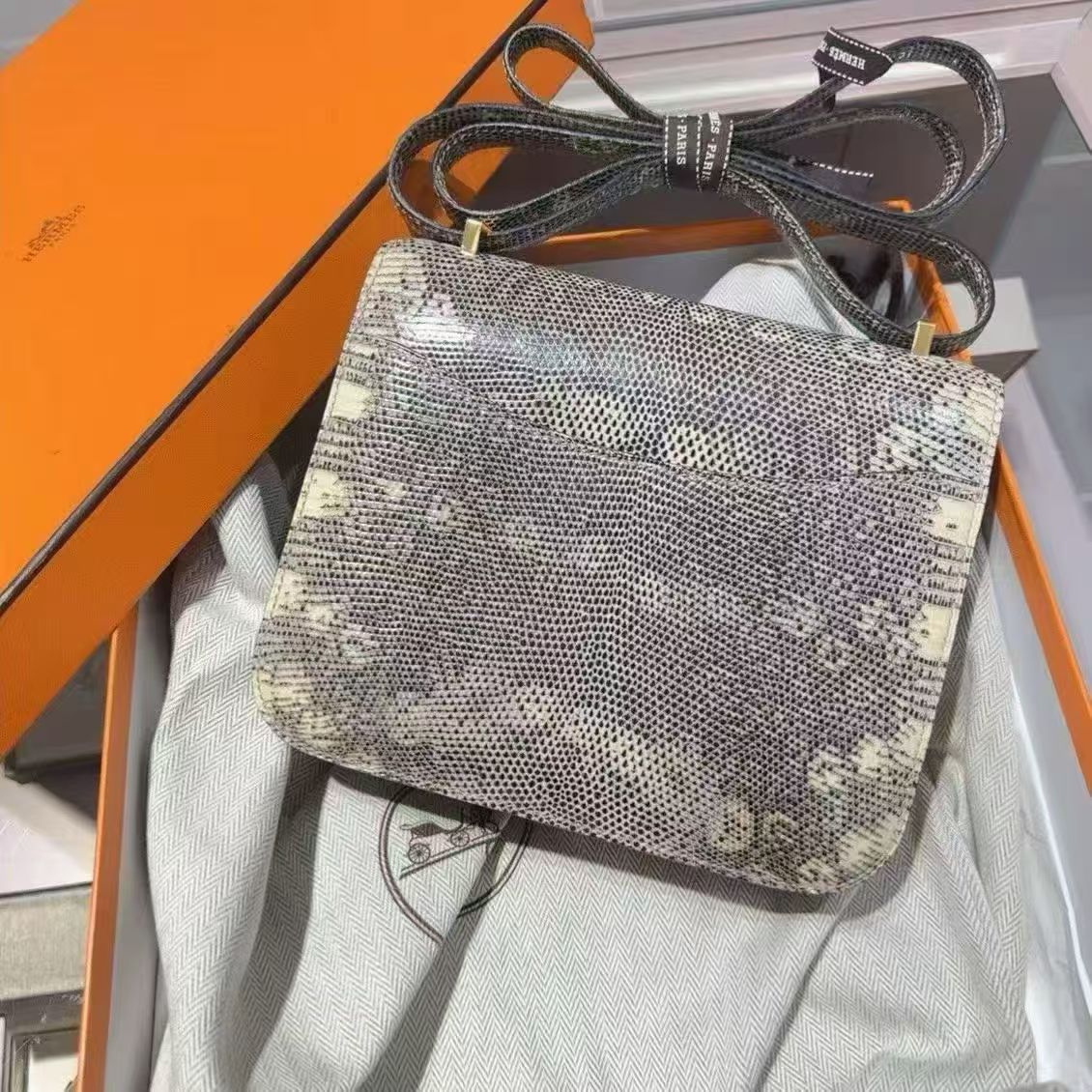 ✦ 爱马仕 Hermès 康康 Constance 19 喜马拉雅/原色蜥蜴皮 金扣 Y刻 2020年全套附票