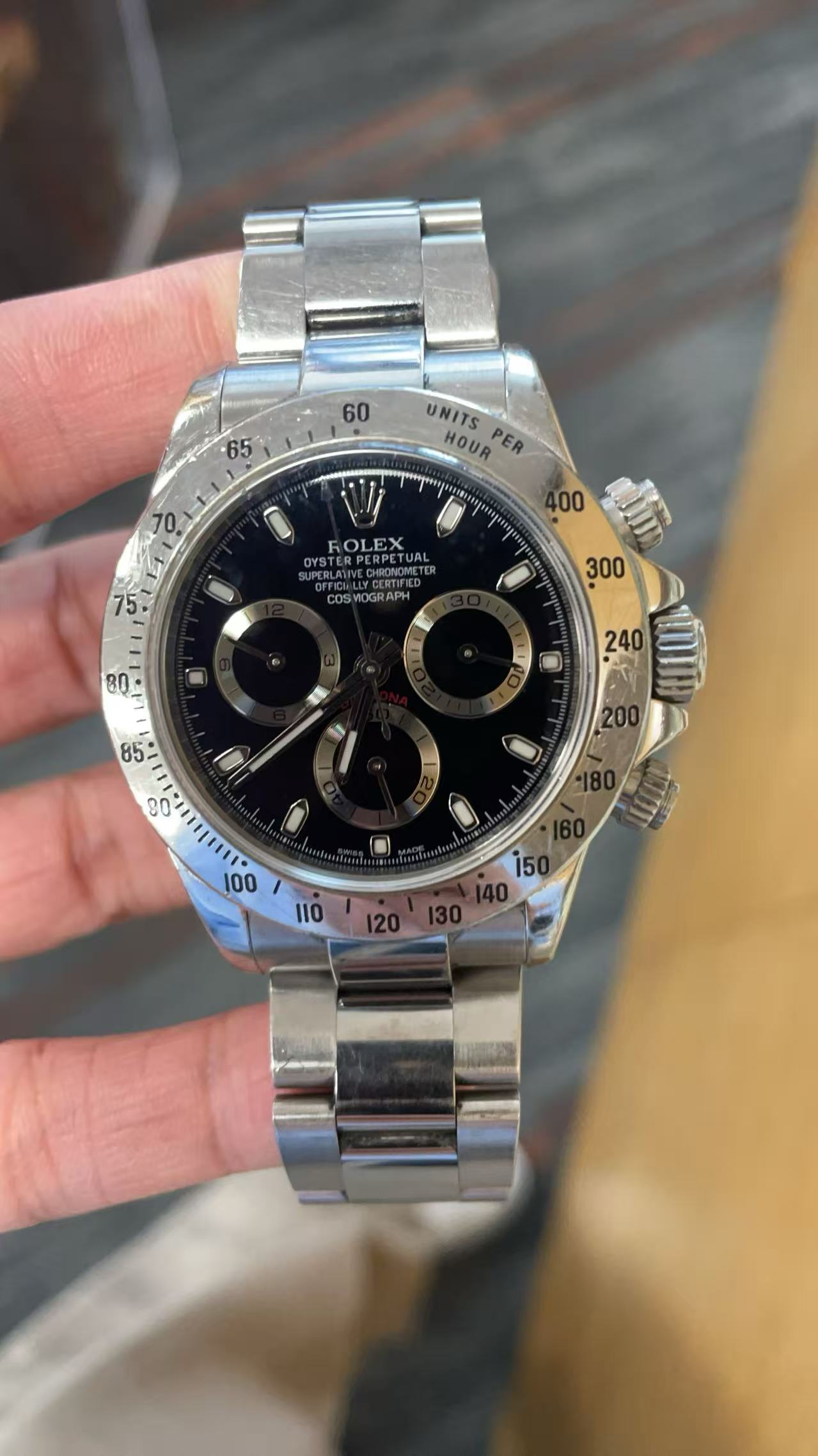 ✦ Rolex Daytona 116520 Black Dial 40mm 904L Steel Automatic Movement