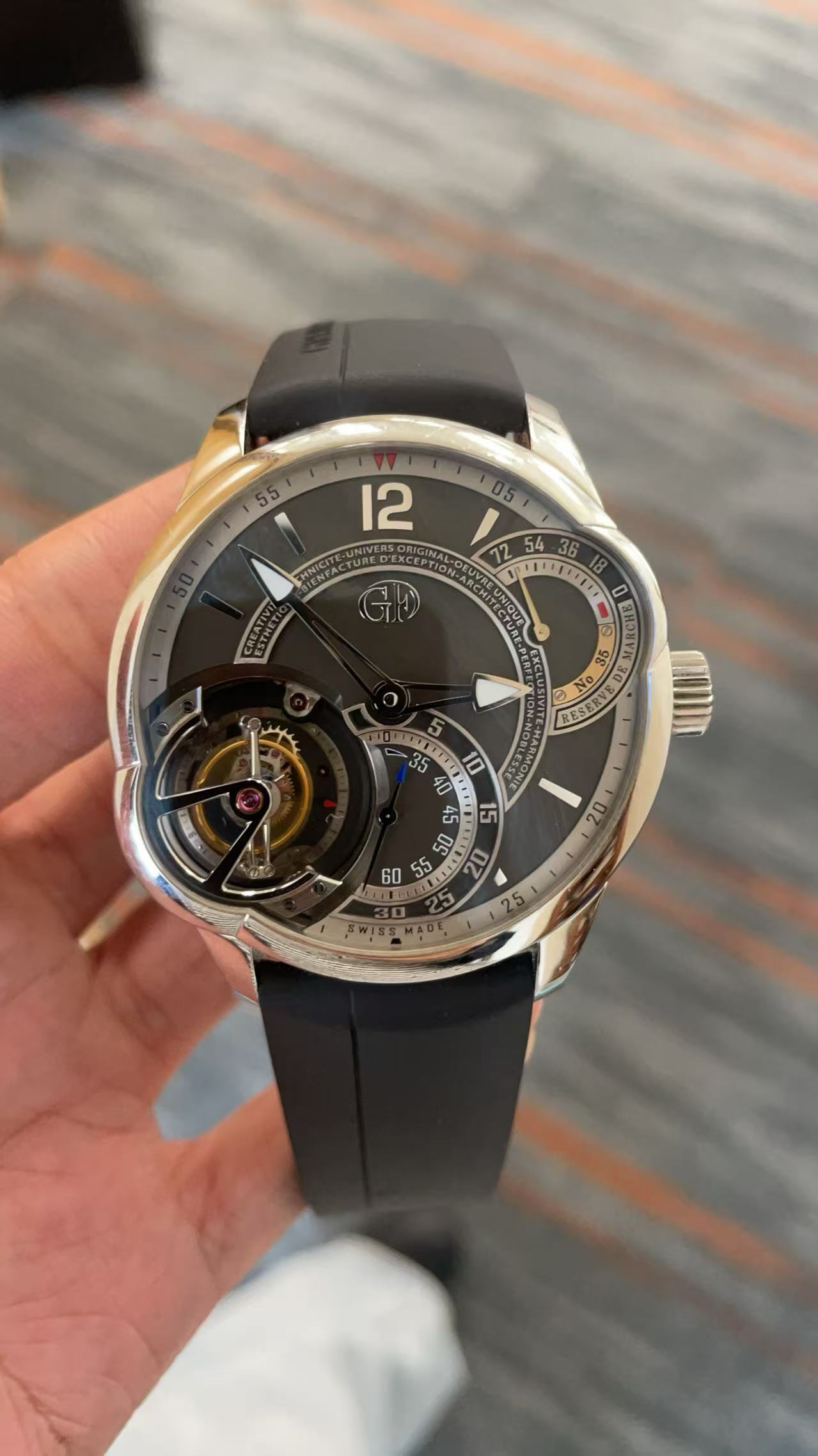 [Independent Watchmaking] Greubel Forsey Tourbillon 43.5mm PT950 Platinum Manual Mechanical Watch - Exquisite Complete Set